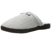 Isotoner Womens Women's Chevron Slip on Clog Slippers with Moisture Wicking for Indoor/Outdoor Comfort and Arch Support Grey Size: 5 UK