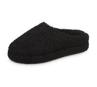 isotoner Women's Indoor/Outdoor Slip-on Fiona Clog Slippers with Memory Foam, Black, 7.5-8
