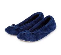 Isotoner Women's Ladies Popcorn Ballet Slippers, Blue (Navy), L UK