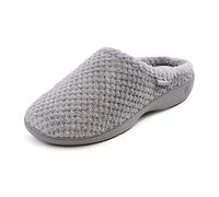 isotoner Women's Ladies Popcorn Mule Slippers Low-Top, Grey (Pale Grey), 7 UK