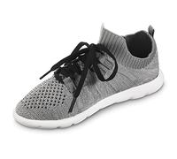 Isotoner Women's Lightweight Lace Up Sneaker, Ash, 5 UK