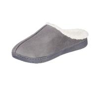 isotoner Women's Microsuede Hoodback Slipper: Non-Slip Sole, Indoor/Outdoor, Memory Foam, Machine Washable, Ash, 7.5-8