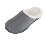 isotoner Women's Microsuede Hoodback Slipper: Non-Slip Sole, Indoor/Outdoor, Memory Foam, Machine Washable, Ash, 7.5-8