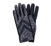 Isotoner Women's smartDRI Chevron Shortie Touchscreen Gloves - 30004 (Small/Medium, Grey Leopard)