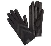 isotoner Women's Spandex Shortie Touchscreen Gloves, Black - Without Smartdri, S-M