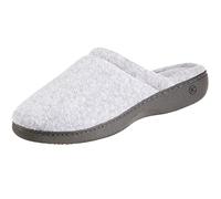 Isotoner Women's Terry Slip on Clog Slipper with Memory Foam for Indoor/Outdoor Comfort, Heather Grey Rounded, 4.5/5 UK