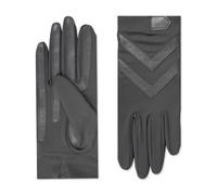 Isotoner Women's Unlined Touchscreen Leather Palm Driving Gloves, Large/Xlarge, Charcoal