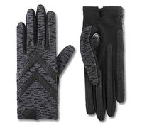 Isotoner Women's Water Repellent Spandex Shortie Touchscreen Gloves, Black Animal Print, S/M