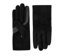 isotoner Women's Water Repellent Touchscreen Microsuede Shortie Gloves, Black, L/XL