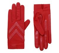 isotoner Women's Water Repellent Touchscreen Spandex Shortie Gloves, Chili Pepper, S/M
