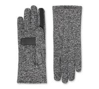 Isotoner Women's Water Repellent Touchscreen Stretch Spandex Fleece Gloves, Black Heather, One Size