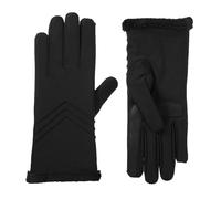 isotoner womens Women's Lined Water Repellent Chevron Spandex Gloves, Black, L/XL