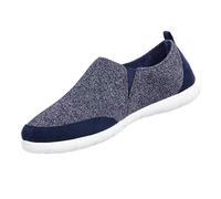 Isotoner Zenz Men's Casual Shoes, Lightweight Sport Knit Slip-On Slippers, Navy Blue, 10