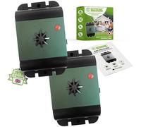 Isotronic Ultrasonic Bird Repeller, Battery Powered Mobile For Balcony Roof Gutter Window, Fruit Tree, Test Winner, 2 Pieces