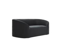 Isotta Curved Velvet 2 Seater Accent Sofa black