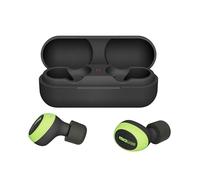 ISOtunes Free 2.0 True Wireless Earbuds: Improved 25 dB Noise Reduction Rating, 22 Hour Total Battery Life, Noise Cancelling Mic, Passive Bluetooth Hearing Protector (Safety Green)