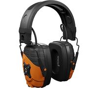 ISOtunes LINK Bluetooth Hearing Protectors: EN352 Compliant Noise Isolation Earmuffs Headphones, 14+ Hours Battery Life, Included Rechargeable Lithium-Ion or AAA Batteries, 30dB NRR, orange, One Size