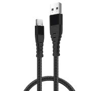 iSOUL 1 Meter 3.2ft Black USB to USB C Cable, USB A to USB C Braided Phone Charger Cable for iPhone 17/16/15, iPad Pro, Samsung Galaxy, MacBook Pro, and More