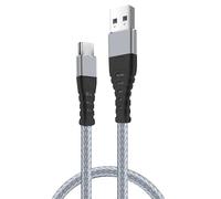 iSOUL 1 Meter 3.2ft Grey USB to USB C Cable, USB A to USB C Braided Phone Charger Cable for iPhone 17/16/15, iPad Pro, Samsung Galaxy, MacBook Pro, and More
