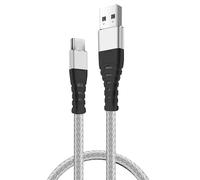 iSOUL 1 Meter 3.2ft White USB to USB C Cable, USB A to USB C Braided Phone Charger Cable for iPhone 17/16/15, iPad Pro, Samsung Galaxy, MacBook Pro, and More