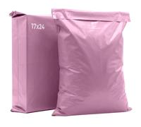 iSOUL 10x Large Mailing Bags, 17x24 Strong Large Vinted Mailing Postal Postage Bags [Use in Parcel, Delivery, Shipping, Mail, Package] [43.2cmx61cm] Baby Pink Bags