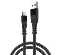 iSOUL 2 Meter 6.5ft Black USB to USB C Cable, USB A to USB C Braided Phone Charger Cable for iPhone 17/16/15, iPad Pro, Samsung Galaxy, MacBook Pro, and More