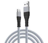 iSOUL 3 Meter 9.8ft Grey USB to USB C Cable, USB A to USB C Braided Phone Charger Cable for iPhone 17/16/15, iPad Pro, Samsung Galaxy, MacBook Pro, and More