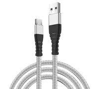 iSOUL 3 Meter 9.8ft White USB to USB C Cable, USB A to USB C Braided Phone Charger Cable for iPhone 17/16/15, iPad Pro, Samsung Galaxy, MacBook Pro, and More