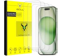 4-Pack Screen Protector for iPhone 15 6.1-Inch Tempered Glass Film [Ultra HD] [3D Touch] [Case Friendly]