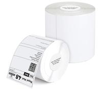 iSOUL 4X6 Direct Thermal Printer Labels 1 Roll 100mmx150mm [ 500 Labels ] White Perma