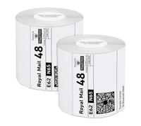 iSOUL 4X6 Direct Thermal Printer Labels 2 Rolls 100mm x 150mm [1000 ] White Permanent Adhesive Shipping Labels Rolls Compatible with Etsy, Shopify, Ebay, Amazon, Royal Mail, FedEx 2 Rolls