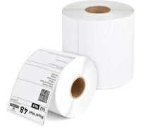 iSOUL 4X6 Direct Thermal Printer Labels Roll 100mm x 150mm 500 White Permanent Adhesive Shipping Labels Rolls Compatible with Etsy, Shopify, Amazon, Royal Mail, FedEx 50 Rolls