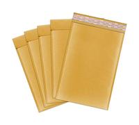 iSOUL 5 Pack Padded Bubble Envelopes, Postage Peel & Seal Shipping Ba Mailers Heavy Duty and Lightweight for Packaging - Gold (170MM x 215MM)