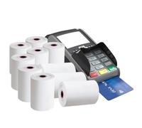 iSOUL 57 x 40mm Till roll, Card Machine Paper Rolls, 10-Pack POS, PDQ Rolls, Thermal Receipt Printer Rolls for Credit Card Machine Rolls, EPOS Compatible with Clover Flex Verifone Ingenico Paypoint