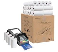 iSOUL 57 x 40mm Till roll, Card Machine Paper Rolls, 500-Pack POS, PDQ Rolls, Thermal Receipt Printer Rolls for Credit Card Machine Rolls, EPOS Compatible with Clover Flex Verifone Ingenico Paypoint