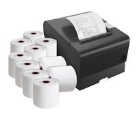 iSOUL 80X80mm Smudge Free Till rolls for PDQ Machines 10 Pack Thermal Receipt Printer Rolls Card Machine Paper Rolls for Sam 4S POS-XQ1 Star Micronics TSP100 Series Bixolon SRP Citizen CT Flex Desktop