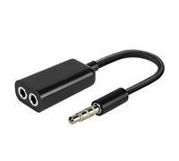 iSOUL Audio Splitter Adapter, Dual Headphone Splitter, 3.5mm AUX Audio Stereo Adapter Earphone Jack For iPhone iPad iPod Samsung Smartphones OnePlus MP3 Players -Black