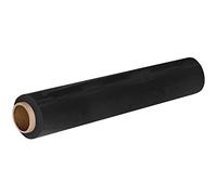 iSOUL Black Shrink Wrap, Cling Film Roll 400mm x 250m Strong Heavy Duty Pallet Stretch Plastic Roll for Moving House, furniture wrap, Parcel Packaging