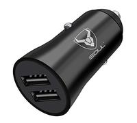 iSOUL Car Charger, USB Car Cigarette Lighter Charger, 12V/24V (DC 5V) 3.1A USB car phone charger Adapter 2-Port, Fast Charging for iPhone 13 14 12 11 X Pro Max Samsung Galaxy iOS Android Devices Black