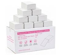 iSOUL Direct Thermal Printer 4X6 Labels 100mm x 150mm White Fanfold Permanent Adhesive Shipping Labels Compatible with Etsy, Shopify, Amazon, Royal Mail, FedEx 5000 Labels
