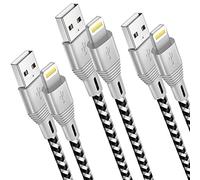 iSOUL iPhone Charger, 2M Long Lightning Cable 3 Pack (Apple Approved Fast USB Charging) Braided Short Charger Cord Compatible with Apple 14/13/12/11 Pro/XS MAX/XR/8/7/Plus/6S/SE/iPad Mini/Air