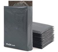 iSOUL Large Mailing Bags, 17x24 Strong Large Vinted Mailing Postal Postage Bags [Use in Parcel, Delivery, Shipping, Mail, Package] [432mm x 610mm] Grey Bags