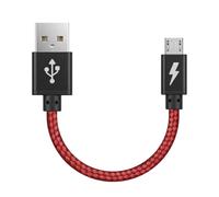 iSOUL Micro USB Cable, Red 10cm Android Charger Cable 2.4A Nylon Braided Fast Charging Cables for PS4, Samsung Galaxy S7 S6 S5 J7 J5 J6 J3, Note, LG, Nexus, Nokia, Xbox, HTC,Sony, Kindle Fire