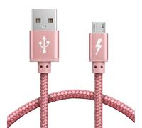 iSOUL Micro USB Cable, Rose Gold 1M Android Charger Cable 2.4A Nylon Braided Fast Charging Cables for PS4, Samsung Galaxy S7 S6 S5 J7 J5 J6 J3, Note, LG, Nexus, Nokia, Xbox, HTC,Sony, Kindle Fire