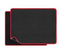 iSOUL Mouse Pad, Mice Pad with Non-Slip Rubber Base, Mouse Mats for Computers Durable Red Stitched Edges, Neoprene Smooth Surface for Laser and Optical Mouse Mat, Red Boarder
