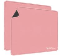 iSOUL Mouse Pad, Mice Pad with Non-Slip Rubber Base, Mouse Mats for Computers Durable Stitched Edges, Neoprene Smooth Surface for Laser and Optical Mouse Mat, Rose Gold 2 Pack