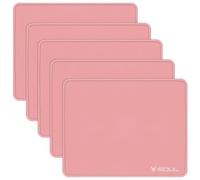 iSOUL Mouse Pad, Mice Pad with Non-Slip Rubber Base, Mouse Mats for Computers Durable Stitched Edges, Neoprene Smooth Surface for Laser and Optical Mouse Mat, Rose Gold 5 Pack