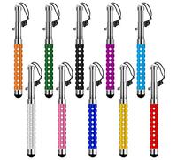 iSOUL Multicolor 10 Pack Stylus Pen Bling Capacitive Touch Pens with Anti Dust Plug Cap for All Touch Screen iPhone iPad, iPad 10.2 inch 2020 (8th Gen), Mini Pro Galaxy Note Tab Nexus One Plus Tablets