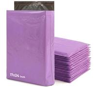iSOUL Parcel Bags, 17x24 Vinted Strong Large Mailing Postal Postage Bags [Use in Parcel, Delivery, Shipping, Mail, Package] [432mm x 610mm] Purple Bags