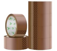 iSOUL Parcel Tape, 6 Rolls Packing Tape Low Noise Strong Heavy Duty Brown Tape 48mm x 66m For Packing Boxes Packaging Tape Moving tape Parcel Tape Strong Brown, Packing Tape Strong for Moving House